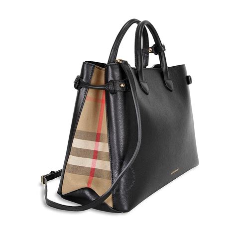 burberry banner black|Burberry banner tote ladies handbags.